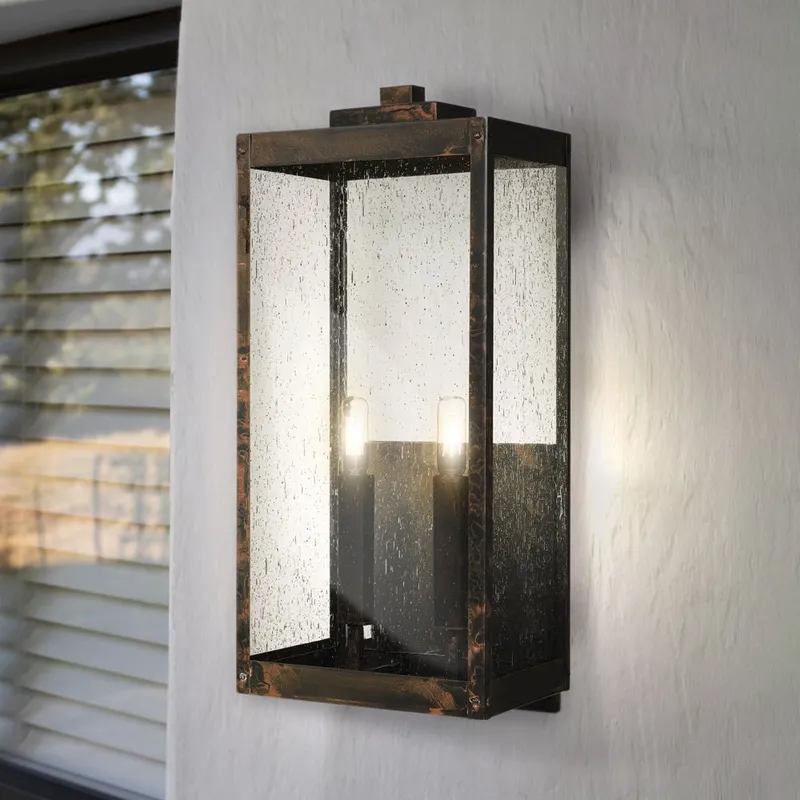 UQL1894 Modern Farmhouse Outdoor Wall Sconce, 22.75''H x 9.00''W x 10.25''D, Bygone Bronze Finish, Quincy Collection — Urban Ambiance LED Wall Lights 60.0W 3000K