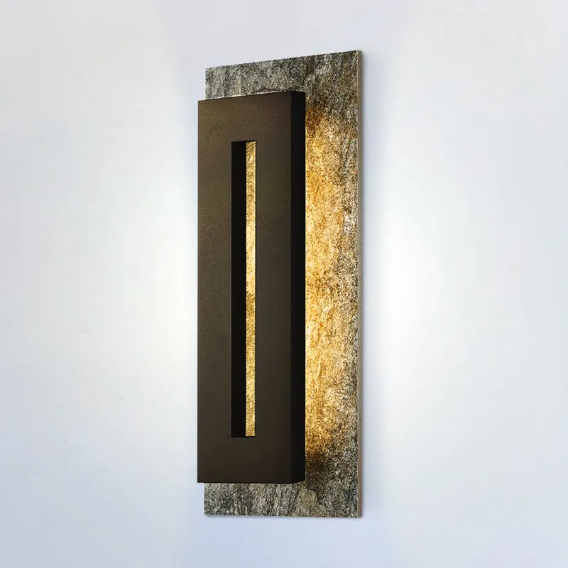 UQL1880 Luxe Industrial Outdoor Wall Sconce, 18.25''H x 8.00''W x 3.75''D, Earth Black Finish, Burnie Collection, Marine-Grade Construction — Urban Ambiance LED Wall Lights 12.0W 3000K