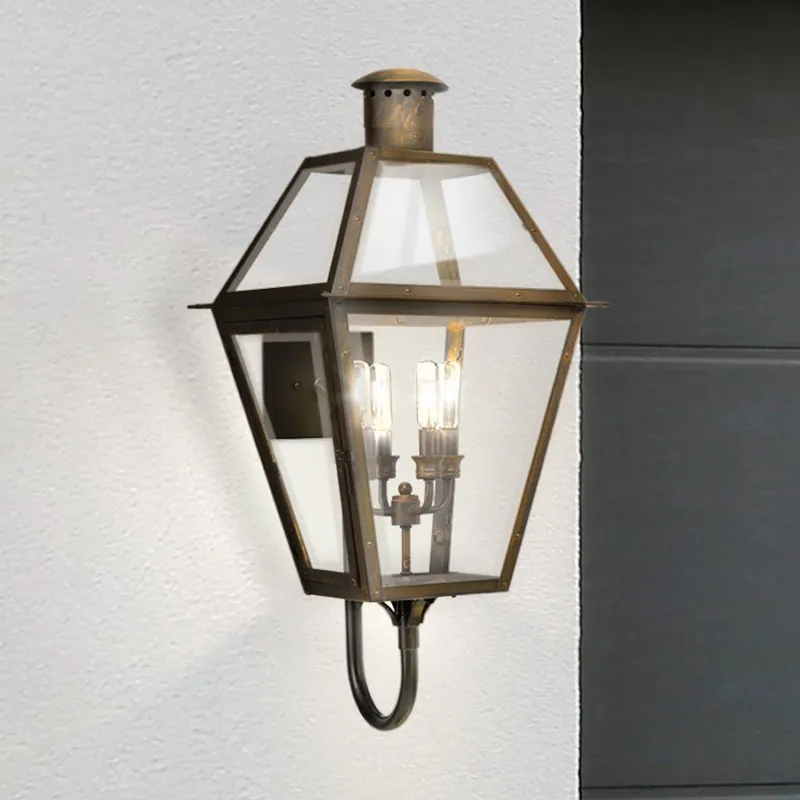 UQL1863 Vintage Outdoor Wall Sconce, 29.50''H x 13.50''W x 15.75''D, Industrial Bronze Finish, Paris Collection — Urban Ambiance LED Wall Lights 60.0W 3000K