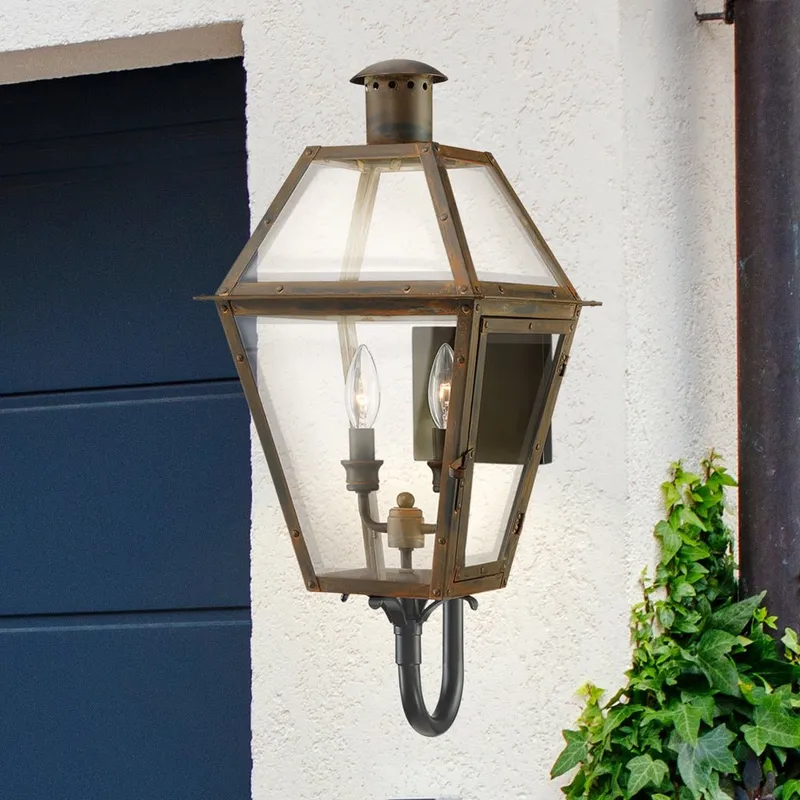 UQL1861 Vintage Outdoor Wall Sconce, 23.50''H x 10.50''W x 12.75''D, Industrial Bronze Finish, Paris Collection — Urban Ambiance LED Wall Lights 60.0W 3000K