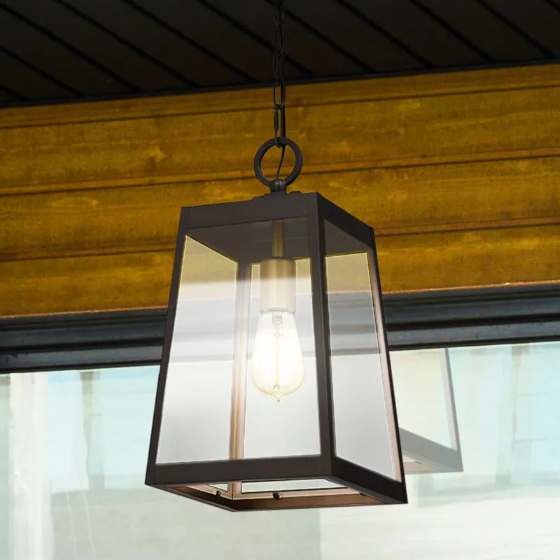 UQL1731 Modern Outdoor Pendant, 16.00''H x 8.50''W x 8.50''D, Western Bronze Finish, Steele Collection — Urban Ambiance LED Landscape Lights 100.0W 3000K