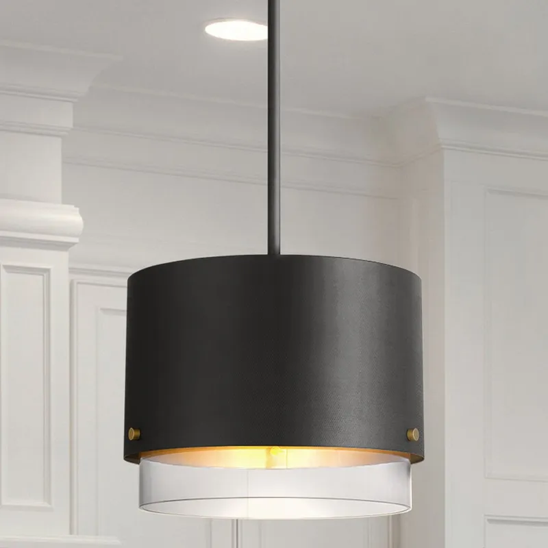 UQL5331 Mid-Century Modern Indoor Pendant, 11.5''H x 14.5''W x 14.5''D, Matte Black Finish, Rosenheim Collection — Urban Ambiance LED Landscape Lights 100.0W 3000K