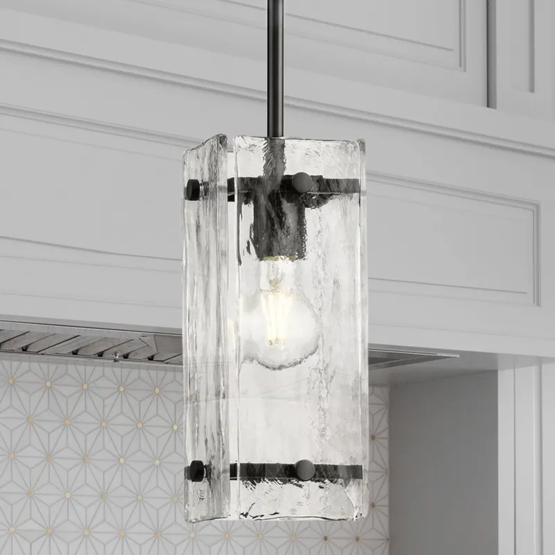 UHP5074 Mediterranean Indoor Pendant, 10-1/2''H x 4-3/4"W x 4-3/4''D, Matte Black Finish, Shreveport Collection — Urban Ambiance LED Landscape Lights 60.0W 3000K