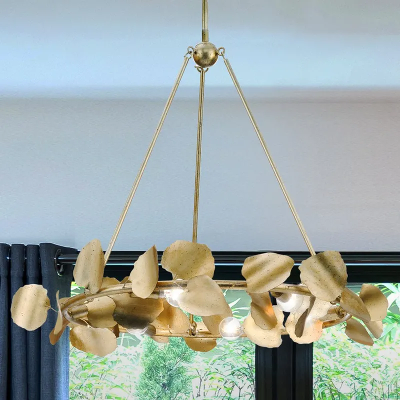 UHP4990 Eclectic Indoor Chandelier, 25-1/2''H x 28"W x 28''D, Gilded Silver Finish, Hervey Collection — Urban Ambiance LED Landscape Lights 60.0W 3000K