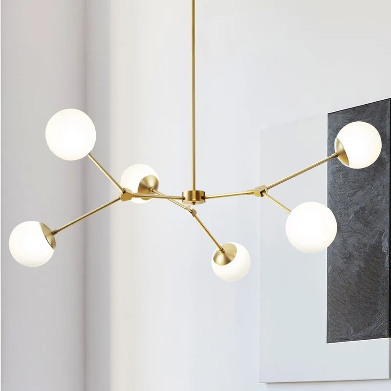 UHP4981 Minimalist Indoor Chandelier, 5-7/8''H x 50"W x 50''D, Brushed Bronze Finish, Cologne Collection — Urban Ambiance LED Landscape Lights 60.0W 3000K