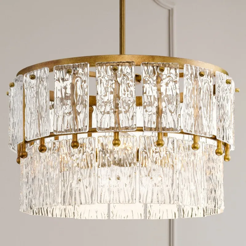 UHP4955 Glam Indoor Pendant, 15-1/8''H x 17"W x 17''D, Gold Ombre Finish, Kenton Collection — Urban Ambiance LED Landscape Lights 60.0W 3000K