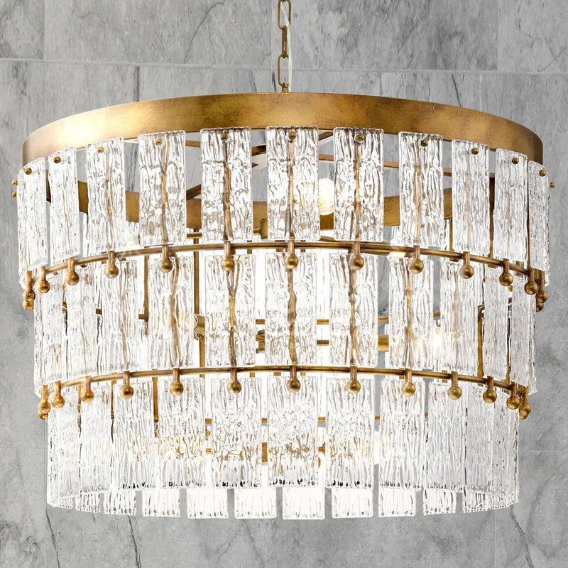 UHP4953 XL Glam Indoor Chandelier, 23-1/2''H x 32"W x 32''D, Gold Ombre Finish, Kenton Collection — Urban Ambiance LED Landscape Lights 60.0W 3000K
