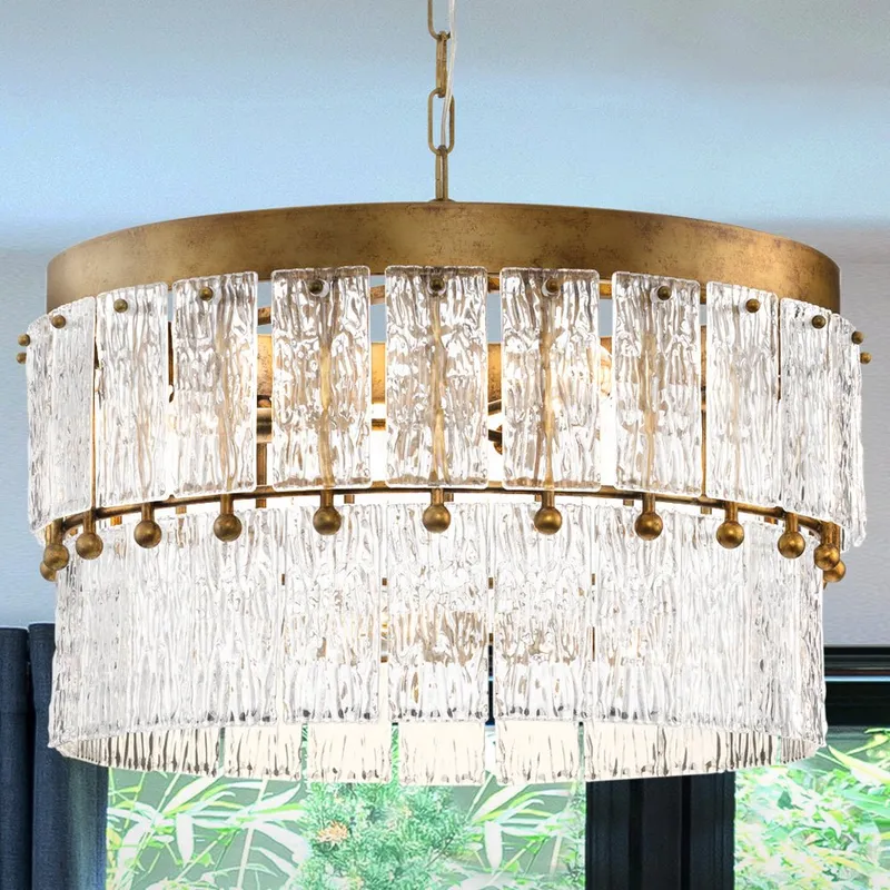 UHP4951 Glam Indoor Chandelier, 16-3/8''H x 24-7/8"W x 24-7/8''D, Gold Ombre Finish, Kenton Collection — Urban Ambiance LED Landscape Lights 60.0W 3000K