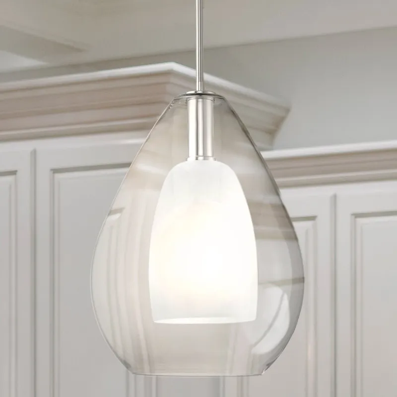 UHP4933 Casual Indoor Pendant, 20-3/4''H x 15"W x 15''D, Brushed Nickel Finish, Wismar Collection — Urban Ambiance LED Landscape Lights 100.0W 3000K