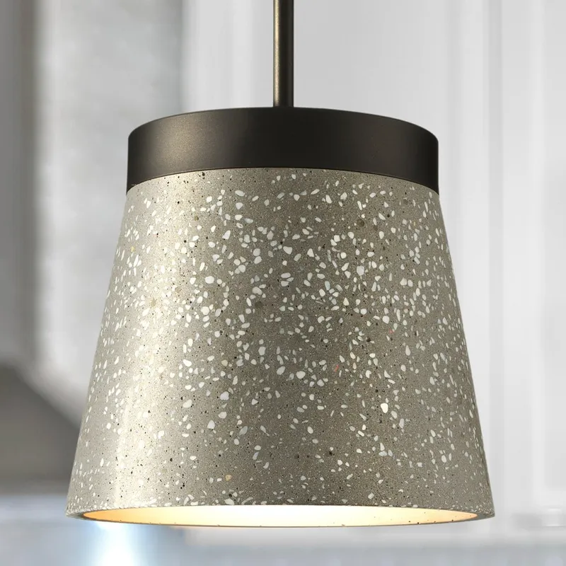 UHP4900 Natural Indoor Pendant, 9-3/8''H x 10"W x 10''D, Graphite Finish, Barton Collection — Urban Ambiance LED Landscape Lights 75.0W 3000K