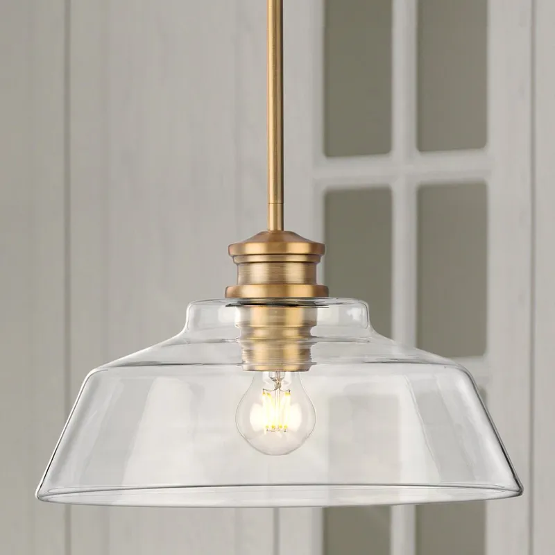 UHP4889 Transitional Indoor Pendant, 8-1/2''H x 14"W x 14''D, Vintage Brass Finish, Lubbock Collection — Urban Ambiance LED Landscape Lights 60.0W 3000K