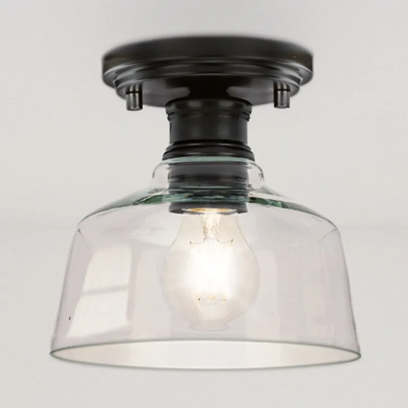 UHP4884 Transitional Indoor Ceiling Light, 7''H x 7-5/8"W x 7-5/8''D, Matte Black Finish, Lubbock Collection — Urban Ambiance LED Post Top Lights 60.0W 3000K