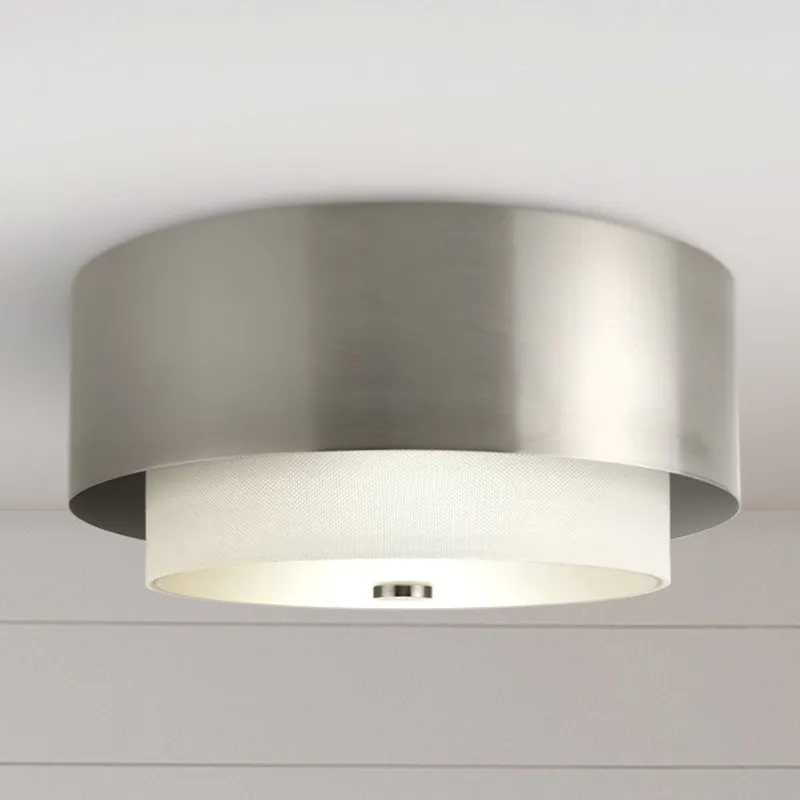 UHP4850 Modern Indoor Ceiling Light, 7-7/8''H x 14"W x 14''D, Brushed Nickel Finish, Rochester Collection — Urban Ambiance LED Post Top Lights 15.0W 3000K