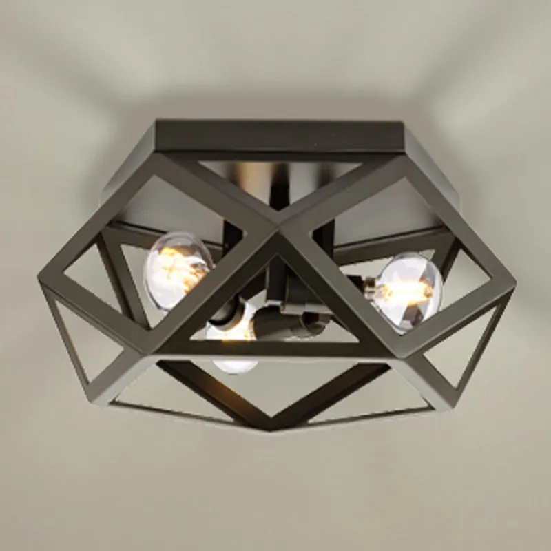 UHP4830 Modern Indoor Ceiling Light, 5-1/2''H x 14-5/8"W x 14-5/8''D, Architectural Bronze Finish, Mohall Collection — Urban Ambiance LED Post Top Lights 60.0W 3000K