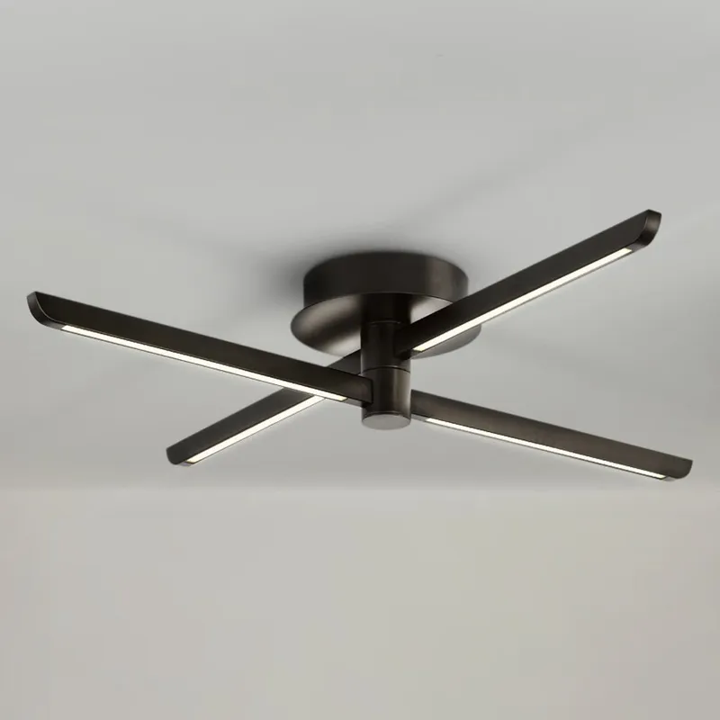 UHP4821 Cosmopolitan Indoor Ceiling Light, 4-3/8''H x 25"W x 25''D, Matte Black Finish, Scranton Collection — Urban Ambiance LED Post Top Lights 17.5W 3000K