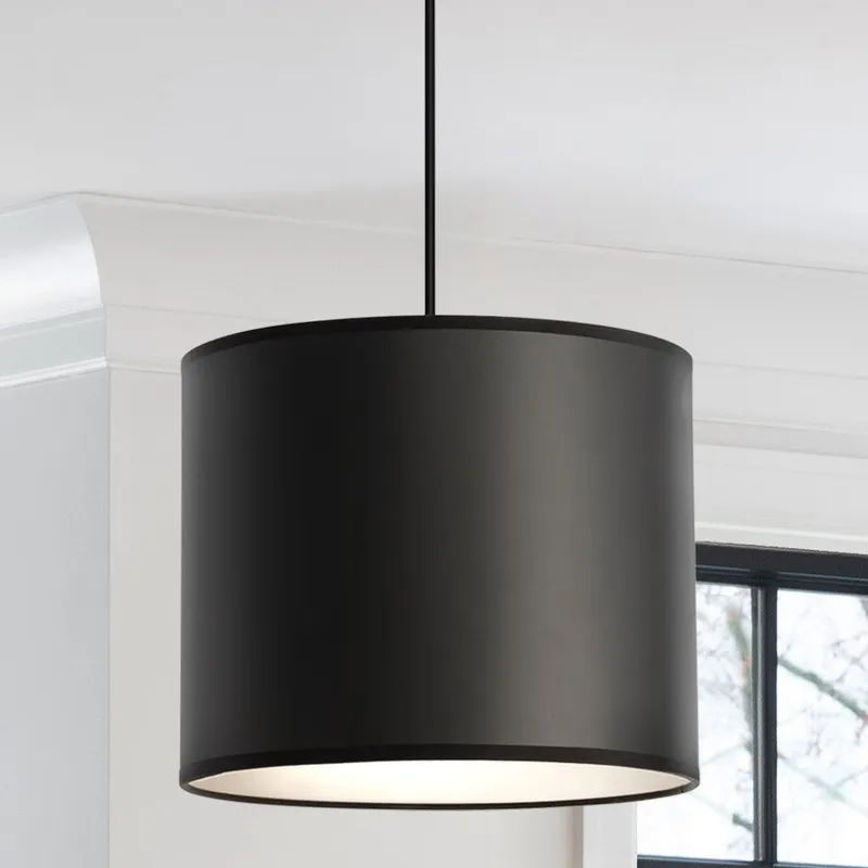 UHP4711 Transitional Indoor Pendant, 10''H x 12"W x 12''D, Brushed Nickel;Matte Black;Vintage Brass Finish, Grimsby Collection — Urban Ambiance LED Landscape Lights 100.0W 3000K