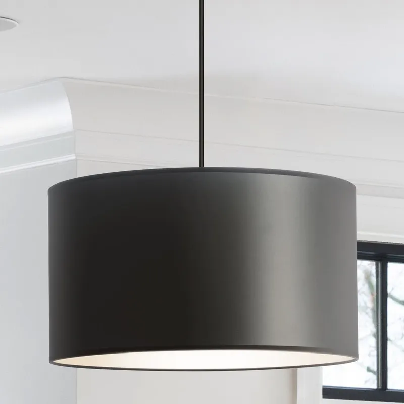 UHP4710 Transitional Indoor Pendant, 10''H x 18-1/8"W x 18-1/8''D, Brushed Nickel;Matte Black;Vintage Brass Finish, Grimsby Collection — Urban Ambiance LED Landscape Lights 60.0W 3000K