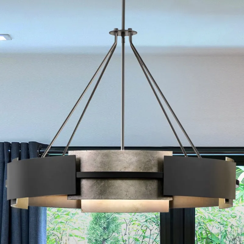 UHP4704 Cosmopolitan Indoor Pendant, 23-3/4''H x 31-3/4"W x 31-3/4''D, Matte Black Finish, Gambier Collection — Urban Ambiance LED Landscape Lights 60.0W 3000K