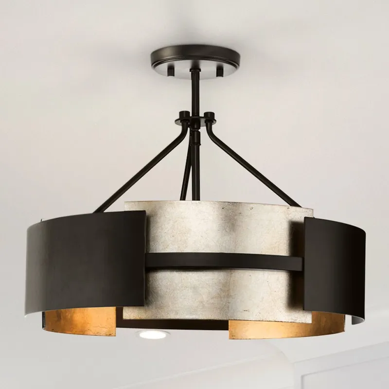 UHP4701 Cosmopolitan Indoor Ceiling Light, 15-3/8''H x 19"W x 19''D, Matte Black Finish, Gambier Collection — Urban Ambiance LED Post Top Lights 60.0W 3000K