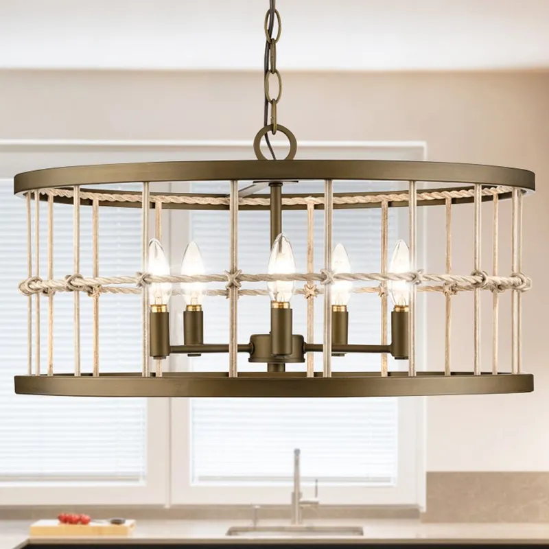 UHP4691 Transitional Indoor Chandelier, 11-1/2''H x 22"W x 22''D, Aged Brass Finish, Prague Collection — Urban Ambiance LED Landscape Lights 60.0W 3000K