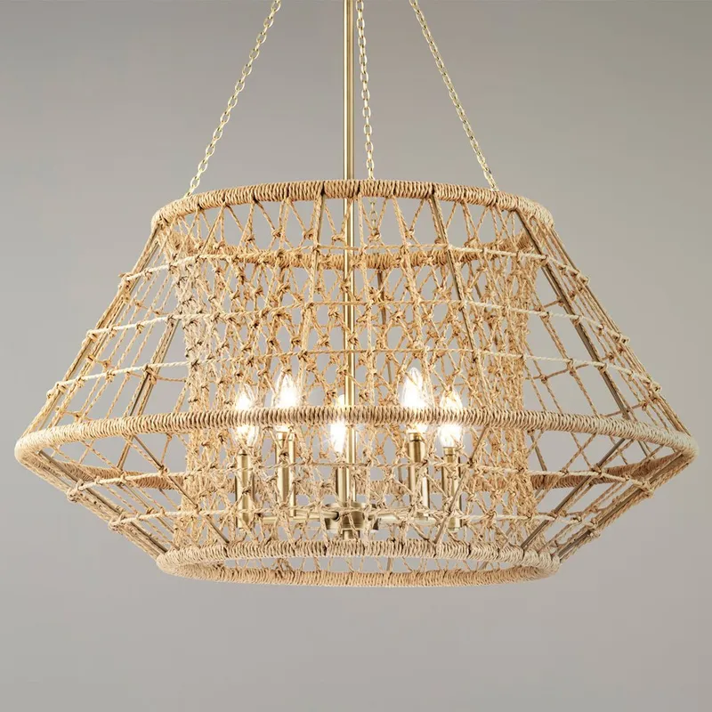 UHP4680 XL Bohemian Indoor Chandelier, 31-1/2''H x 30"W x 30''D, Vintage Brass Finish, Tirana Collection — Urban Ambiance LED Landscape Lights 60.0W 3000K