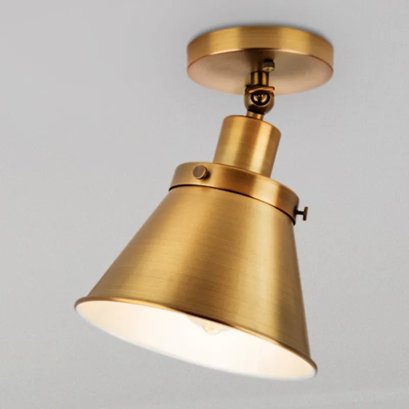 UHP4667 Modern Farmhouse Indoor Ceiling Light, 10''H x 8-1/4"W x 8-1/4''D, Vintage Brass Finish, Pawtucket Collection — Urban Ambiance LED Post Top Lights 60.0W 3000K