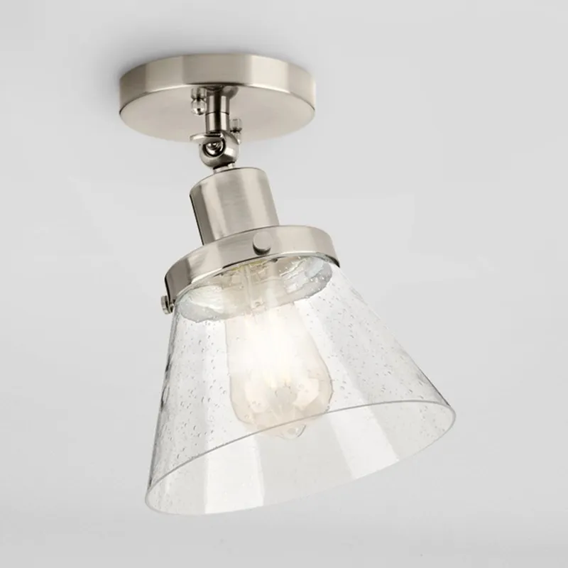UHP4660 Modern Farmhouse Indoor Ceiling Light, 10''H x 8"W x 8''D, Brushed Nickel Finish, Pawtucket Collection — Urban Ambiance LED Post Top Lights 60.0W 3000K