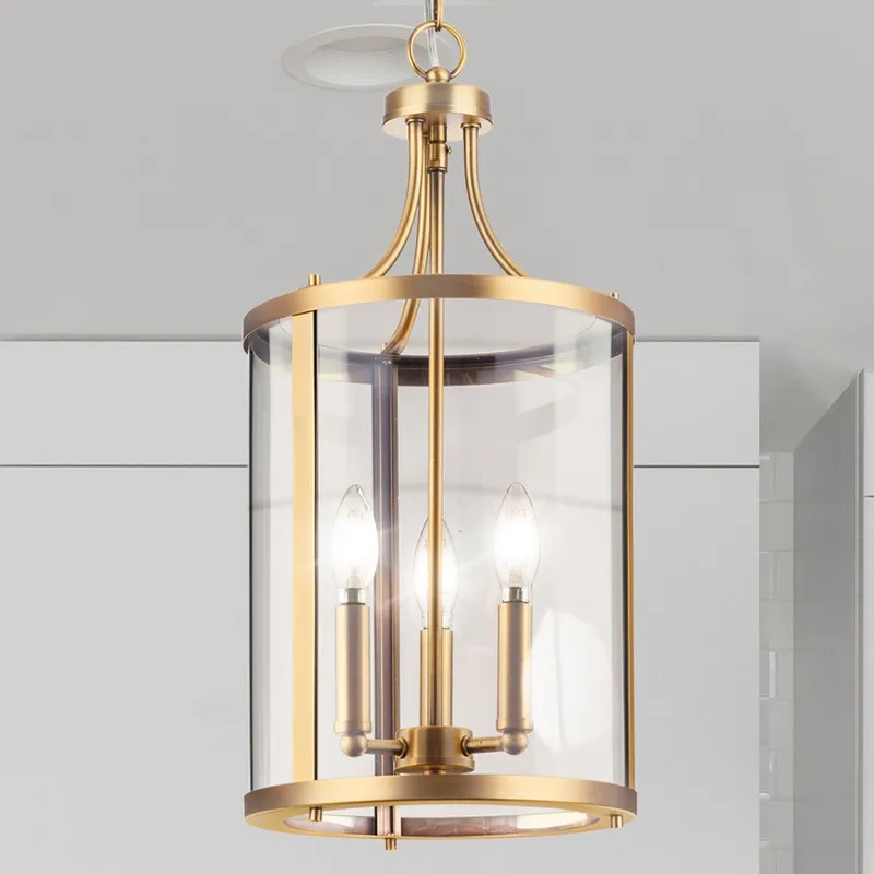 UHP4609 Modern Farmhouse Indoor Chandelier, 20-3/4''H x 10"W x 10''D, Vintage Brass Finish, Siegen Collection — Urban Ambiance LED Landscape Lights 60.0W 3000K