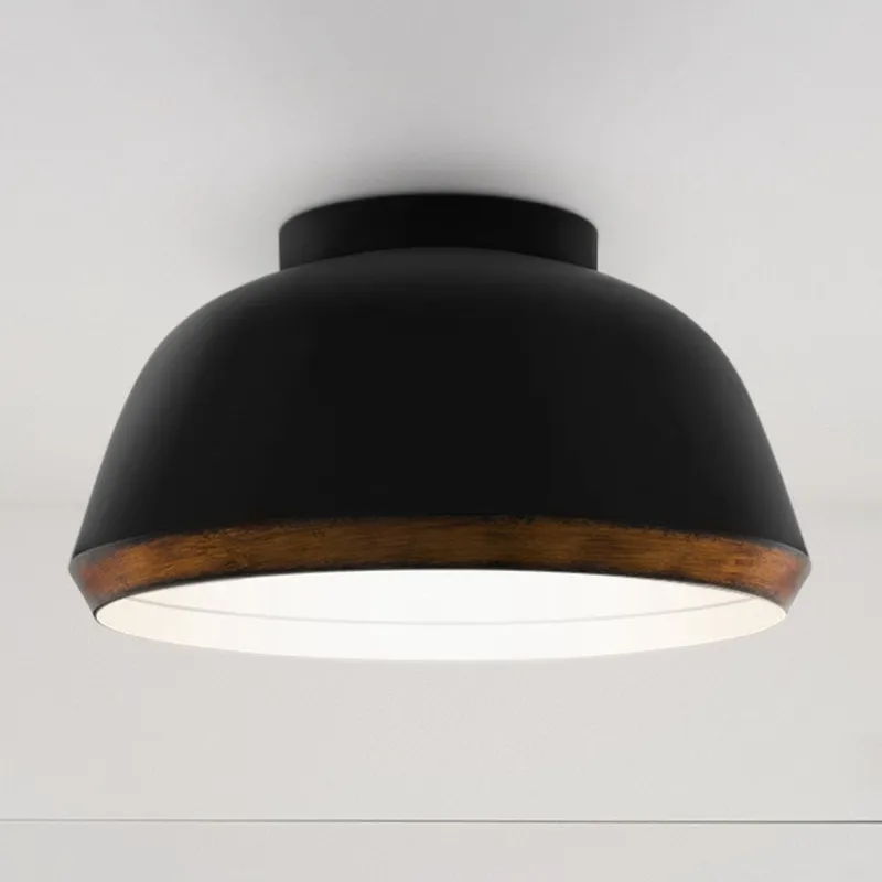 UQL5910 Modern Rustic Indoor Ceiling Light, 8.25''H x 16''W x 16''D, Matte Black Finish, Fitzroy Collection — Urban Ambiance LED Post Top Lights 100.0W 3000K