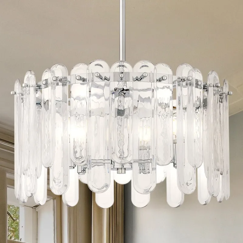 UQL5900 Posh Indoor Pendant, 11.5''H x 20.25''W x 20.25''D, Polished Chrome Finish, Marlow Collection — Urban Ambiance LED Landscape Lights 60.0W 3000K