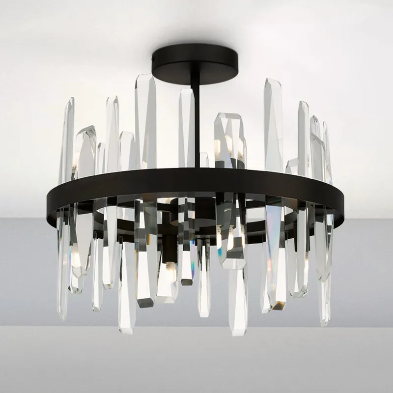 UQL5872 Luxe Industrial Indoor Ceiling Light, 16.75''H x 15.75''W x 15.75''D, Matte Black Finish, Wells Collection — Urban Ambiance LED Post Top Lights 40.0W 3000K