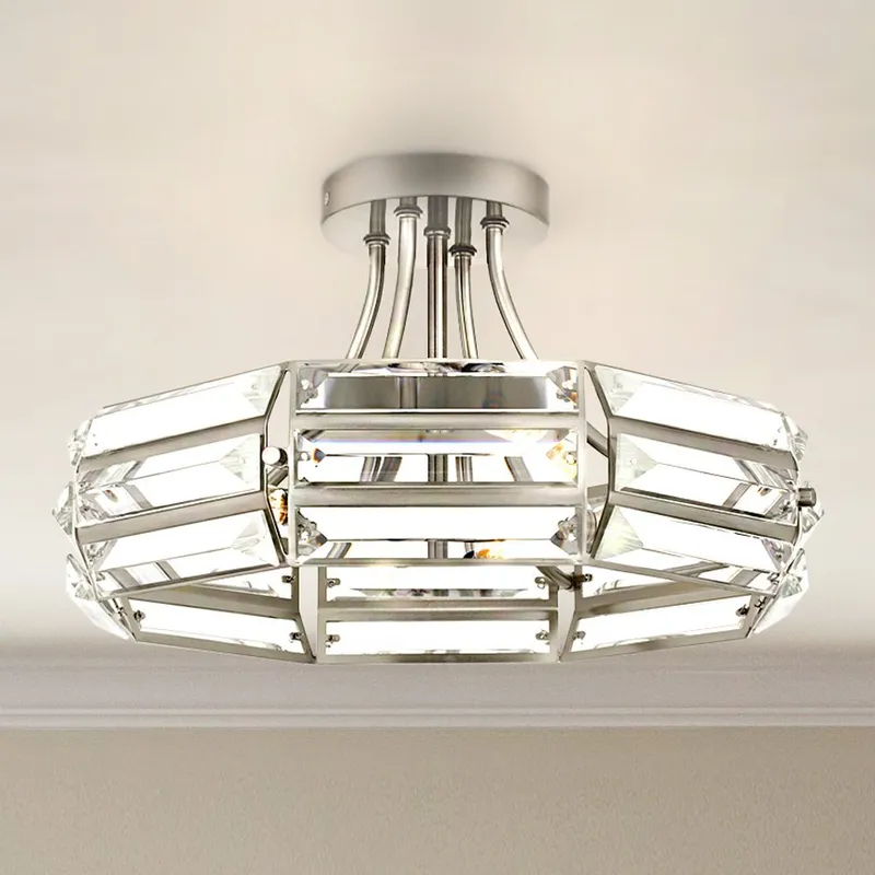 UQL5850 Contemporary Indoor Ceiling Light, 9.25''H x 17''W x 17''D, Brushed Nickel Finish, Moers Collection — Urban Ambiance LED Post Top Lights 60.0W 3000K