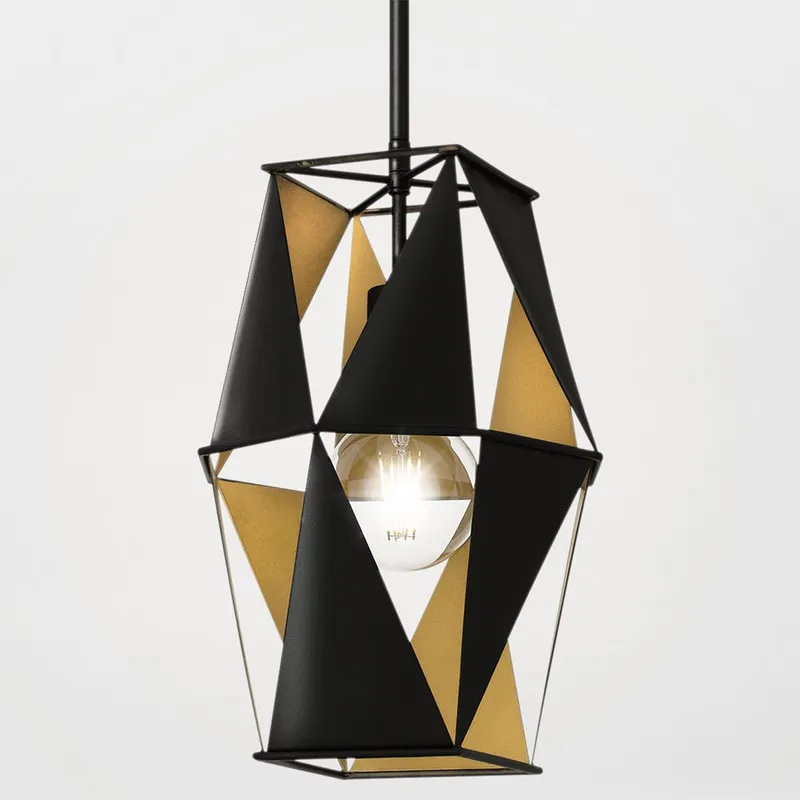 UQL5800 Cosmopolitan Indoor Pendant, 15''H x 10.25''W x 10.25''D, Matte Black Finish, San Sebastian Collection — Urban Ambiance LED Landscape Lights 100.0W 3000K