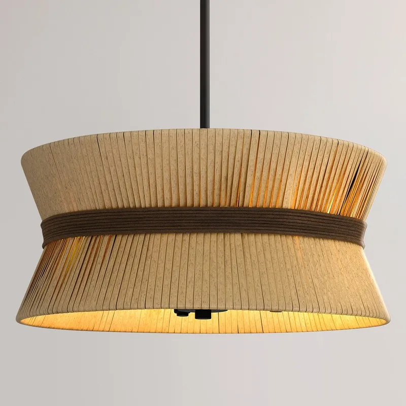 UQL5700 New Traditional Indoor Pendant, 9''H x 18''W x 18''D, Western Bronze Finish, Zennor Collection — Urban Ambiance LED Landscape Lights 60.0W 3000K