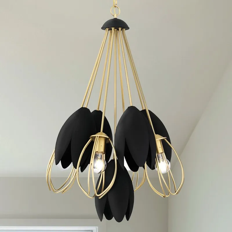 UQL5650 Cosmopolitan Indoor Pendant, 33.25''H x 22.5''W x 22.5''D, Brushed Weathered Brass Finish, Zennor Collection — Urban Ambiance LED Landscape Lights 100.0W 3000K