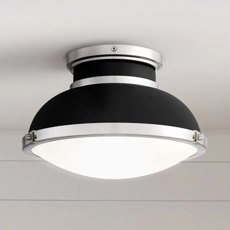UQL5630 Classic Indoor Ceiling Light, 8.75''H x 14''W x 14''D, Matte Black Finish, Hankinson Collection — Urban Ambiance LED Post Top Lights 75.0W 3000K
