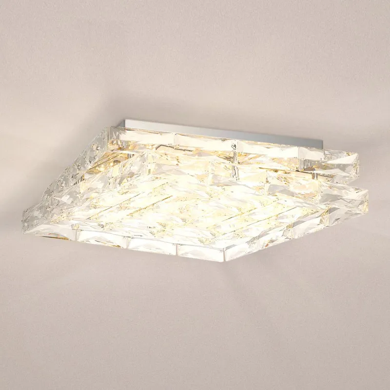 UQL5560 Contemporary Indoor Ceiling Light, 3.25''H x 14.75''W x 14.75''D, Polished Chrome Finish, Lafayette Collection — Urban Ambiance LED Post Top Lights 8.0W 3000K