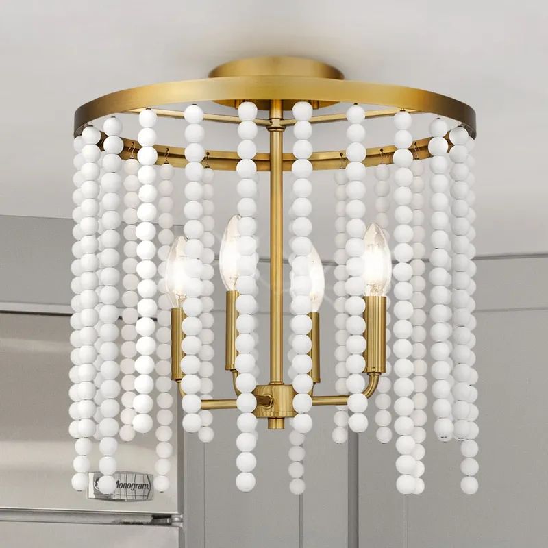 UQL5220 Contemporary Indoor Ceiling Light, 17.5''H x 15.25''W x 15.25''D, Aged Brass Finish, Warsaw Collection — Urban Ambiance LED Post Top Lights 60.0W 3000K