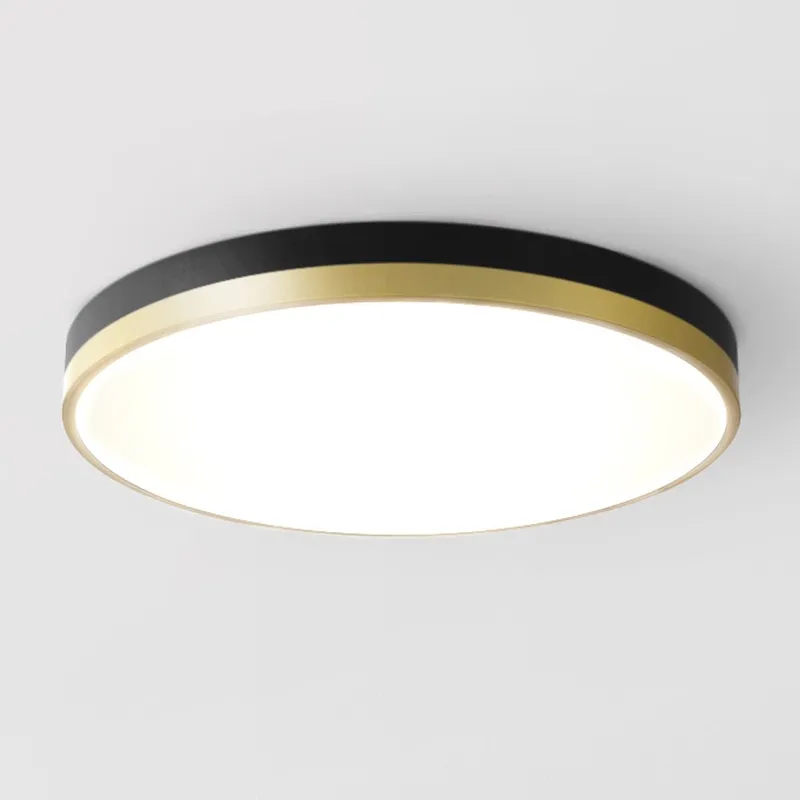 UQL5154 Industrial Indoor Ceiling Light, 2.00''H x 20.00''W x 20.00''D, Matte Black Gold Finish, Minot Collection — Urban Ambiance LED Post Top Lights 8.0W 3000K