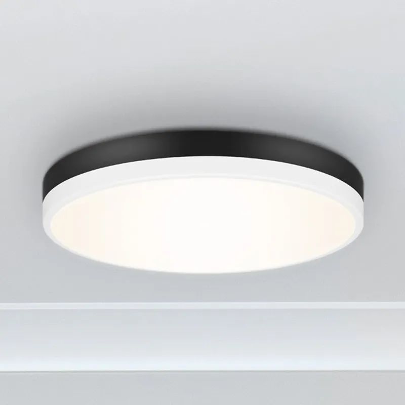UQL5151 Industrial Indoor Ceiling Light, 2.00''H x 15.00''W x 15.00''D, Matte Black White Finish, Minot Collection — Urban Ambiance LED Post Top Lights 8.0W 3000K