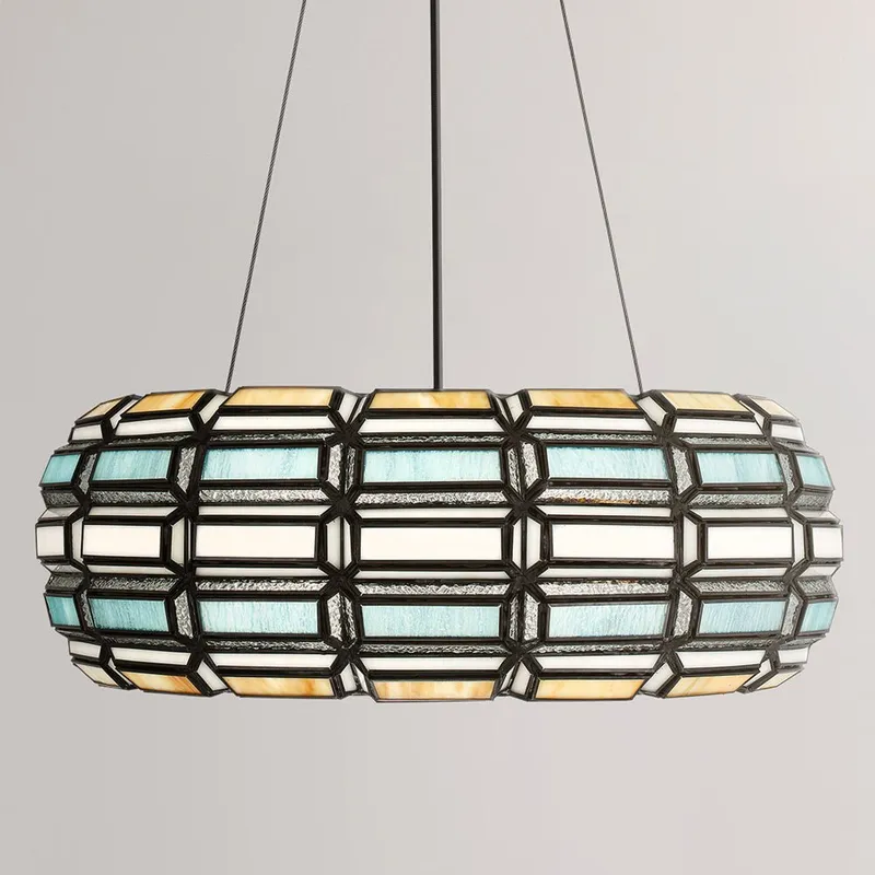 UQL5100 Glam Indoor Pendant, 30.00''H x 19.50''W x 19.50''D, Matte Black Finish, Neu-Ulm Collection — Urban Ambiance LED Landscape Lights 100.0W 3000K