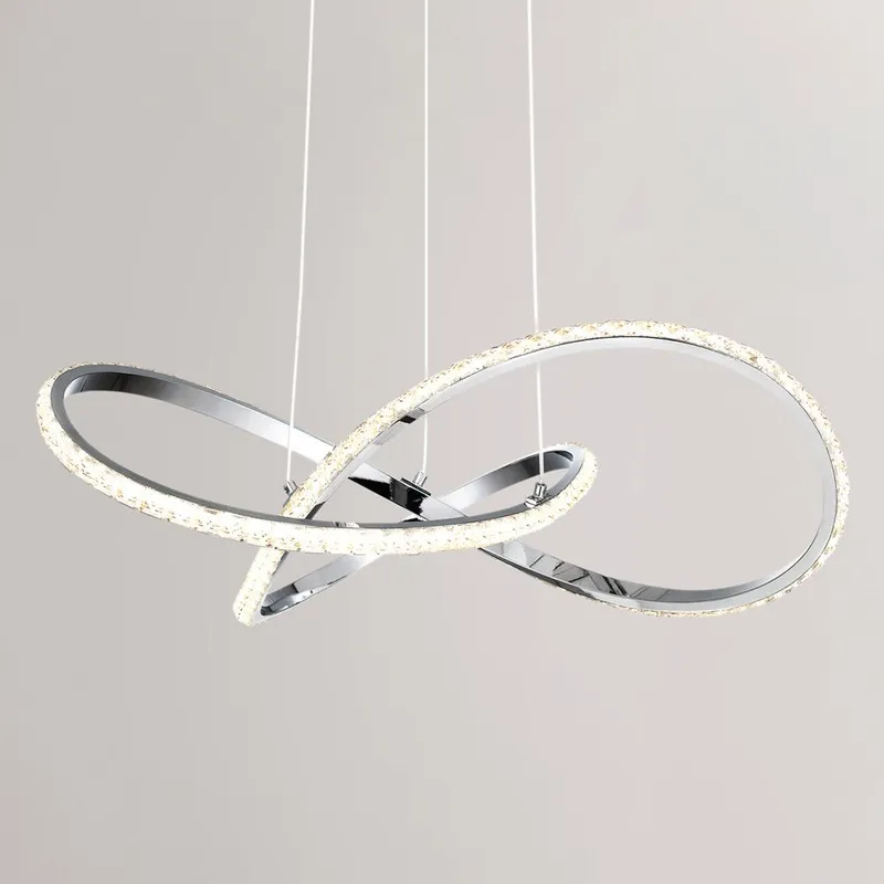UQL5070 Modern Indoor Pendant, 7.00''H x 18.75''W x 17.25''D, Polished Chrome Finish, Landau Collection — Urban Ambiance LED Landscape Lights 8.0W 3000K