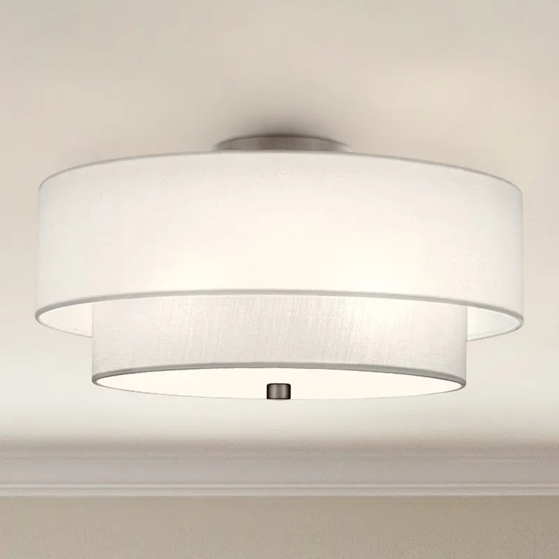 UQL5036 Mid-Century Modern Indoor Ceiling Light, 8.00''H x 16.00''W x 16.00''D, Brushed Nickel Finish, Moers Collection — Urban Ambiance LED Post Top Lights 60.0W 3000K