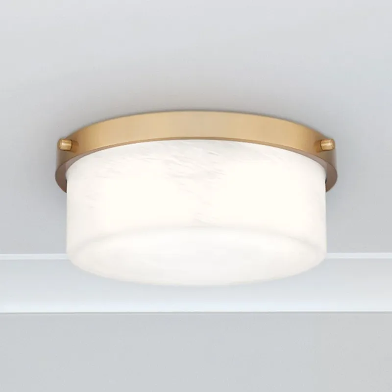 UQL5012 New Traditional Indoor Ceiling Light, 5.00''H x 12.00''W x 12.00''D, Aged Brass Finish, Hankinson Collection — Urban Ambiance LED Post Top Lights 60.0W 3000K