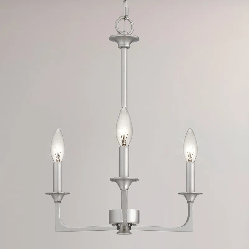 UQL4993 Transitional Indoor Chandelier, 20.00''H x 16.00''W x 16.00''D, Brushed Nickel Finish, Keswick Collection — Urban Ambiance LED Landscape Lights 60.0W 3000K