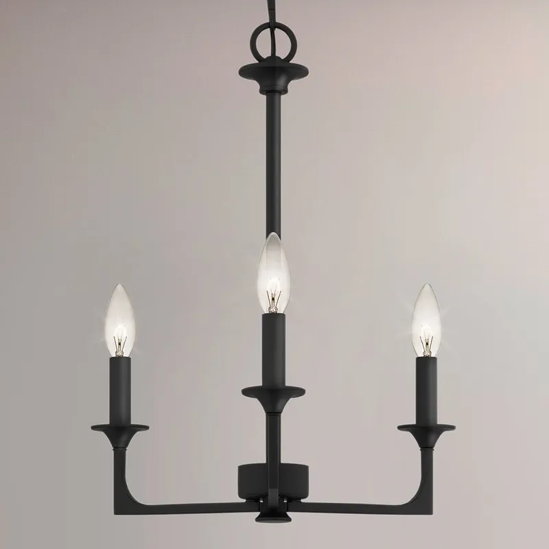 UQL4991 Transitional Indoor Chandelier, 20.00''H x 16.00''W x 16.00''D, Matte Black Finish, Keswick Collection — Urban Ambiance LED Landscape Lights 60.0W 3000K
