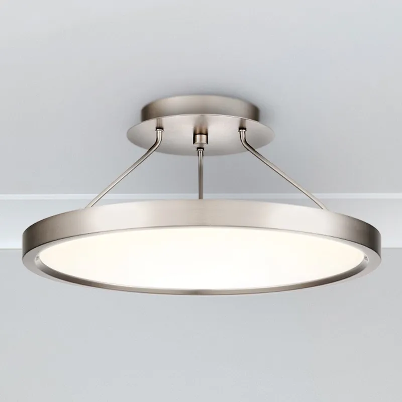 UQL4951 Minimalist Indoor Ceiling Light, 6.75''H x 15.00''W x 15.00''D, Brushed Nickel Finish, Alice Collection — Urban Ambiance LED Post Top Lights 8.0W 3000K