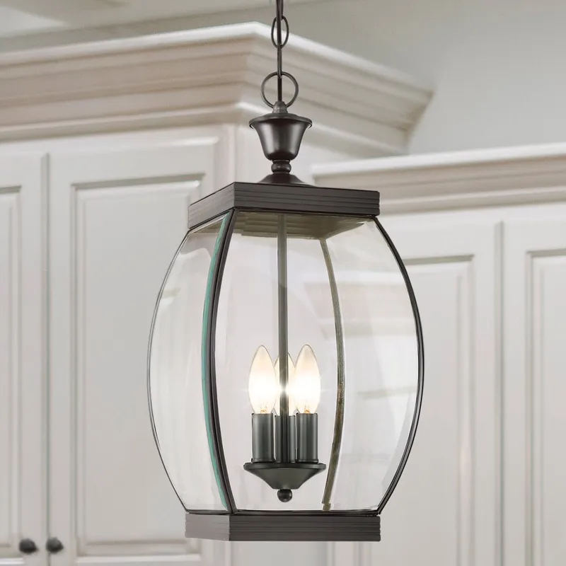 UQL4940 Transitional Indoor Pendant, 20.50''H x 9.00''W x 9.00''D, Medici Bronze Finish, Manchester Collection — Urban Ambiance LED Landscape Lights 60.0W 3000K