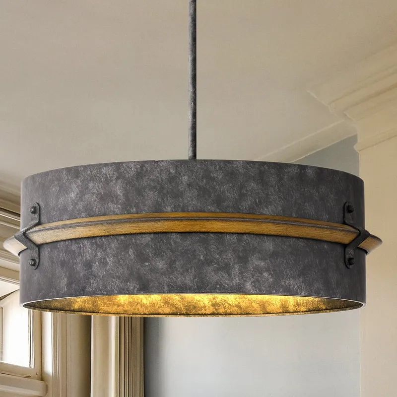 UQL4860 Natural Indoor Chandelier or Pendant, 22.00''H x 21.00''W x 21.00''D, Old Black Finish Finish, Augusta Collection — Urban Ambiance LED Landscape Lights 100.0W 3000K