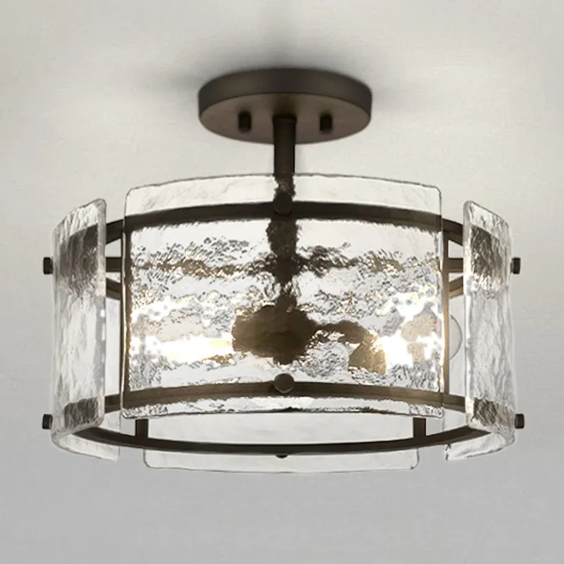 UQL4745 Mediterranean Indoor Ceiling Light, 12.75''H x 16.00''W x 16.00''D, Earth Black Finish, Nantes Collection — Urban Ambiance LED Post Top Lights 100.0W 3000K